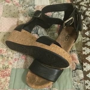 UGG cork wedge sandals